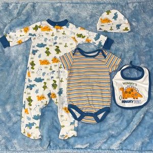 Colorful Dinosaur 4 Piece Matching Set